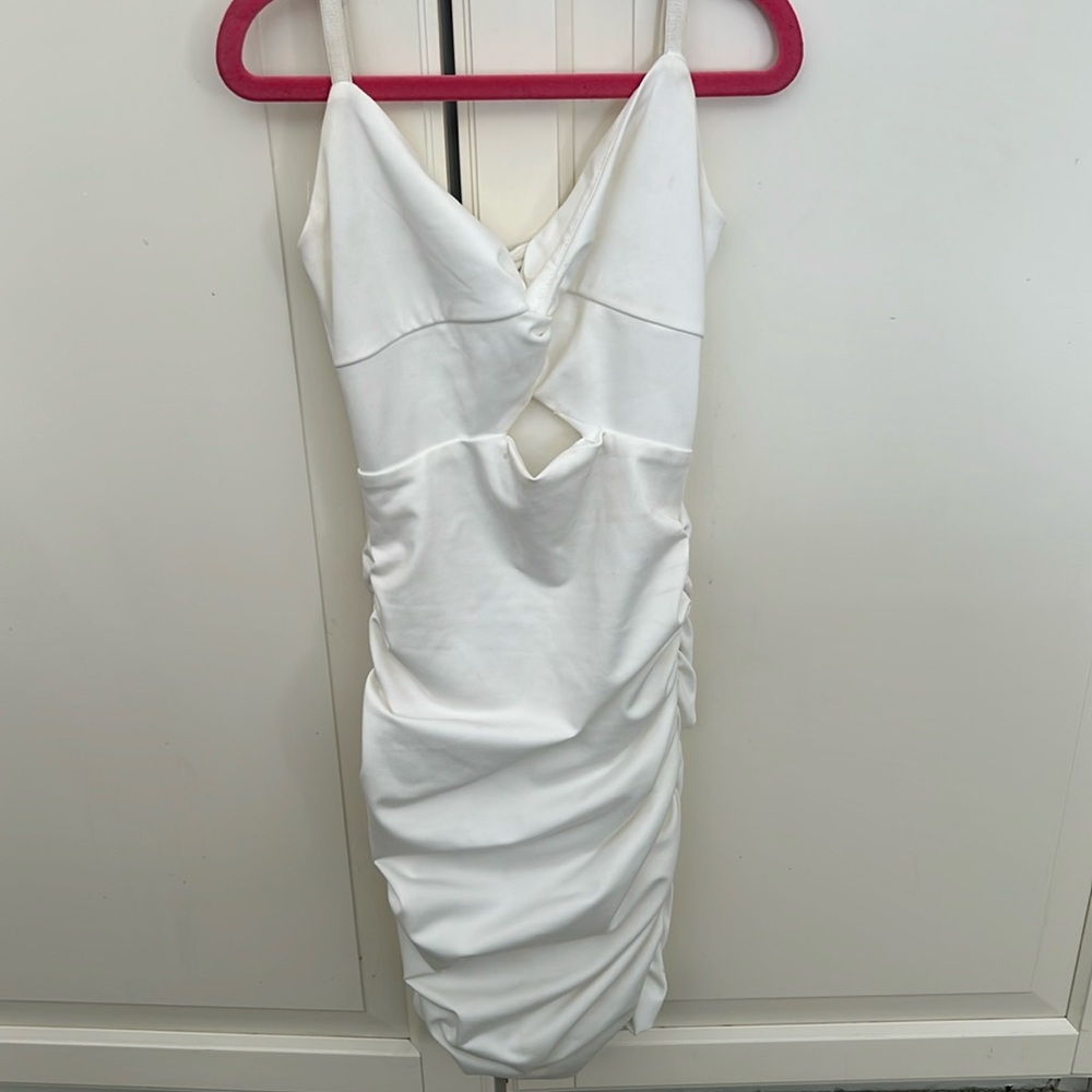 Katie J sized medium white dress with cut out
